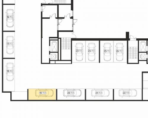 Машиноместа, 17.8 м²