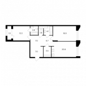 2-комнатная квартира 88,19 м²