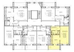 1-комнатная квартира 34,18 м²