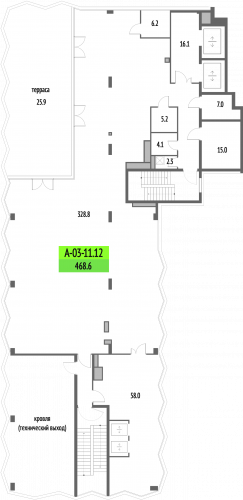 Студия, 468.6 м²
