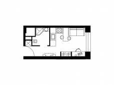 1-комнатная квартира 18,9 м²