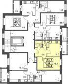 1-комнатная квартира 36,4 м²