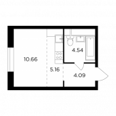 1-комнатная квартира 24,45 м²