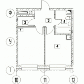 1-комнатная квартира 35,45 м²