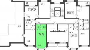 1-комнатная квартира 34,6 м²