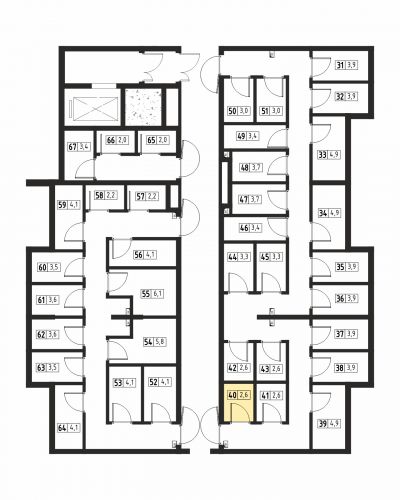 Кладовки, 2.6 м²