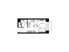 1-комнатная квартира 19,5 м²