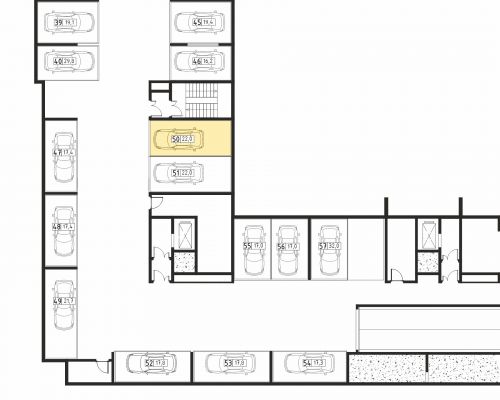 Машиноместа, 22 м²