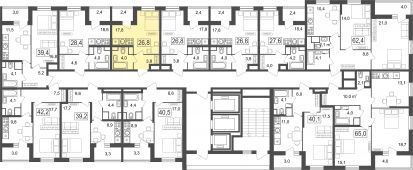 1-комнатная квартира 26,8 м²