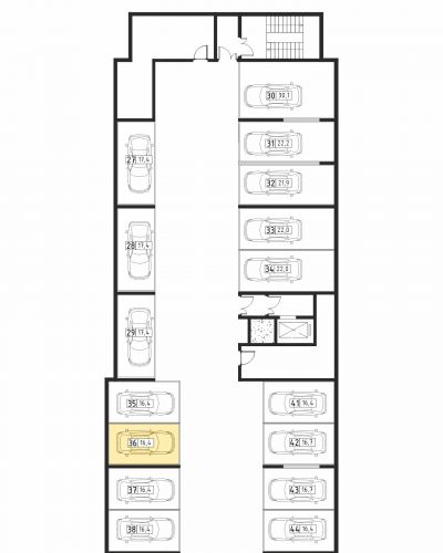 Машиноместа, 16.4 м²