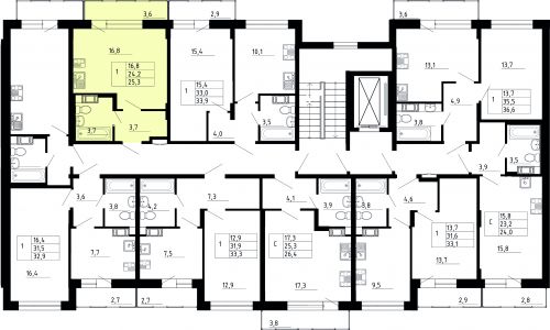 Студия, 24.2 м²