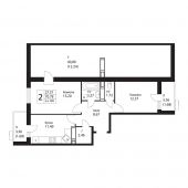 2-комнатная квартира 70,78 м²