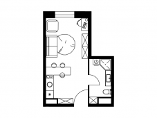 1-комнатная квартира 27,3 м²