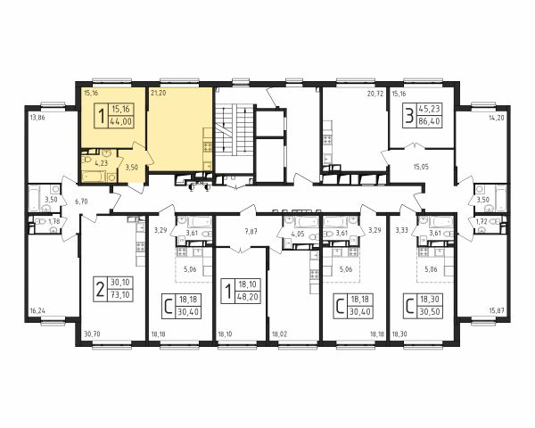 1 комната до 44