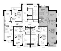 3-комнатная квартира 67,05 м²
