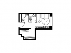 1-комнатная квартира 26,4 м²
