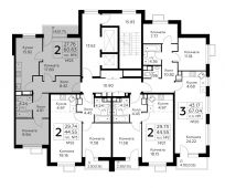 2-комнатная квартира 60,63 м²
