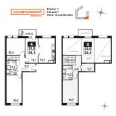 4-комнатная квартира 100,3 м²
