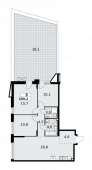 3-комнатная квартира 100,2 м²