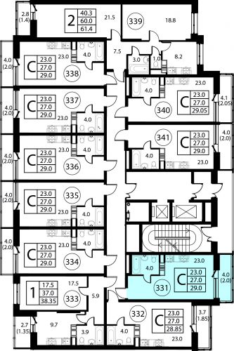 Студия, 29 м²