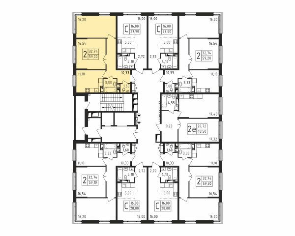 2 комнаты до 59