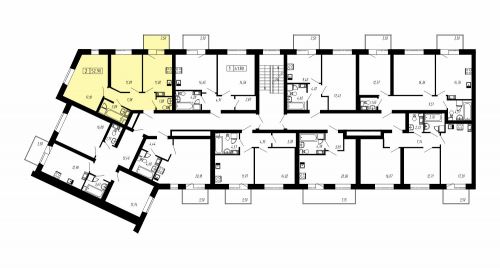 2-комнатная, квартира, 52.9 м²