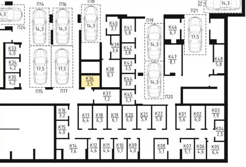 Кладовки, 3.5 м²