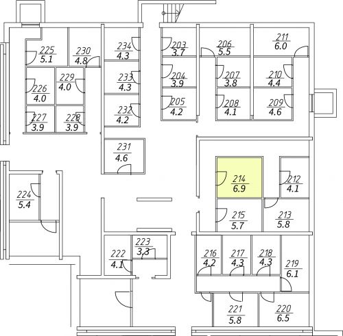 Кладовки, 6.9 м²