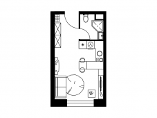 1-комнатная квартира 24,8 м²
