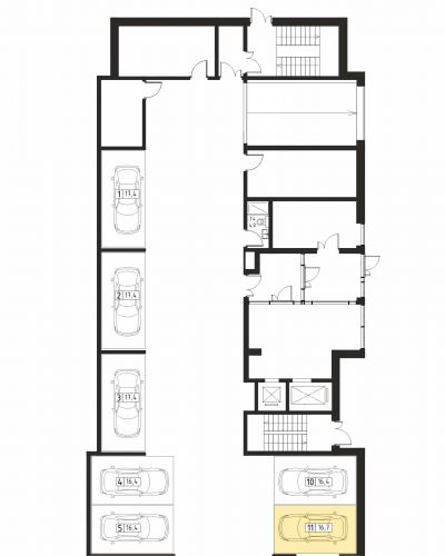 Машиноместа, 16.7 м²