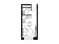 1-комнатная квартира 19,5 м²