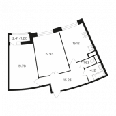 2-комнатная квартира 75,81 м²