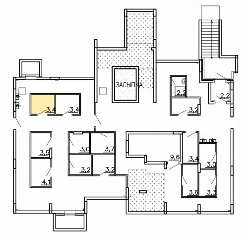 Кладовки, 3.4 м²