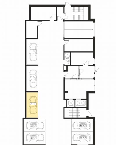 Машиноместа, 17.4 м²