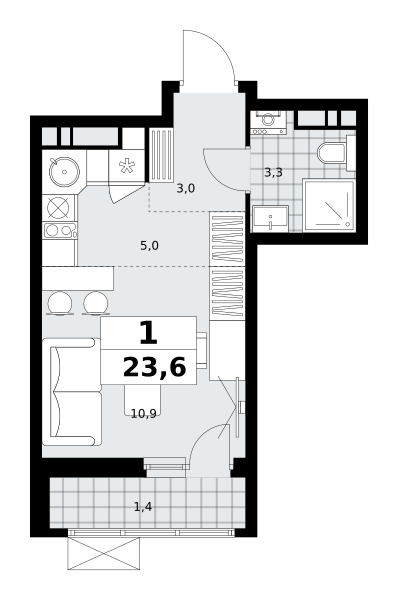 1 комната до 23.6