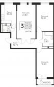 3-комнатная квартира 84,5 м²