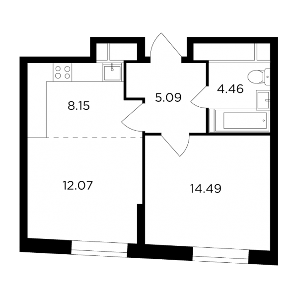 2 комнаты до 44.26