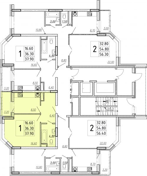 1 комната до 37.2