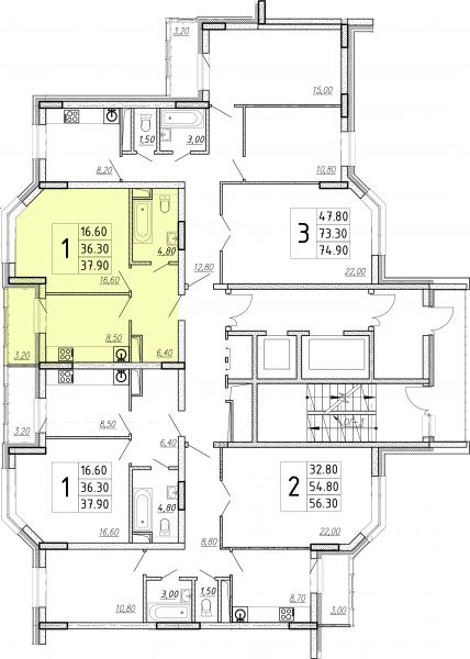 1 комната до 37.2