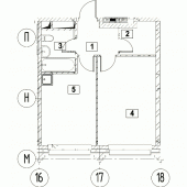 1-комнатная квартира 37,46 м²