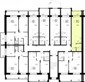 1-комнатная квартира 38,25 м²
