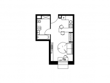 1-комнатная квартира 28 м²