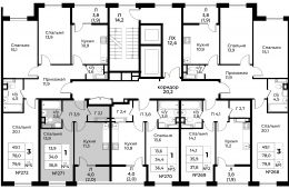 1-комнатная квартира 36,8 м²