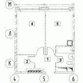 1-комнатная квартира 37,39 м²