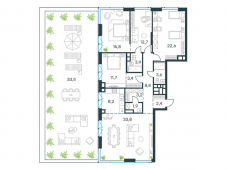 5-комнатная квартира 164,2 м²