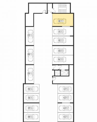Машиноместа, 30.1 м²