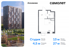 1-комнатная квартира 27,04 м²