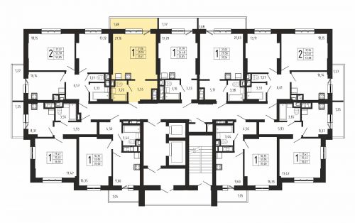 Студия, 30.3 м²