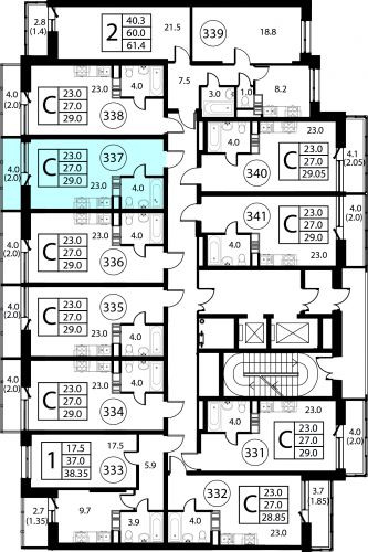 Студия, 29 м²