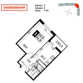 1-комнатная квартира 41,9 м²